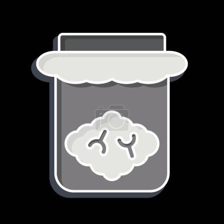 Ilustración de Icon Brain Jar. relacionado con el símbolo de Halloween. estilo brillante. ilustración de diseño simple - Imagen libre de derechos