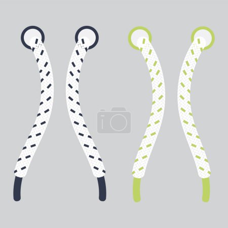 Illustration for Garment Trims and Accessories Dow Cord Elastic vector illustration. - Royalty Free Image