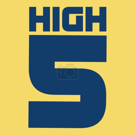 Illustration for High five  logo vector illustration. - Royalty Free Image
