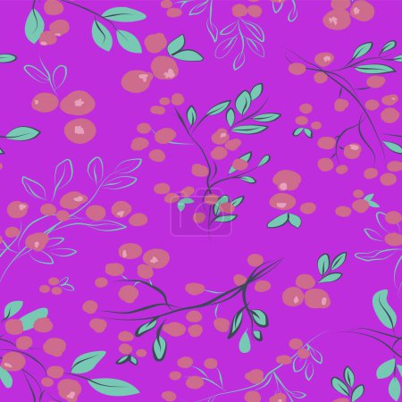 Illustration for Floral seamless vector illustration pattern background. Design for use all over fabric print wrapping paper and others. - Royalty Free Image