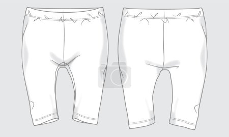 Téléchargez les illustrations : Modèle d'illustration vectorielle de pantalon Leggings pour enfants - en licence libre de droit