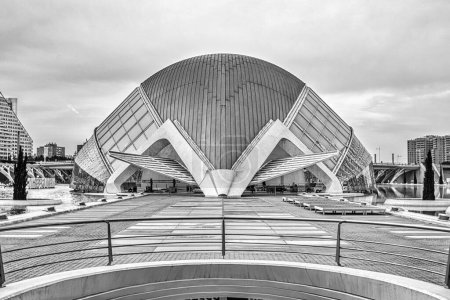 Photo for Valencia, City of Arts and Sciences. Front view of the "Hemisferic" pavilion - Royalty Free Image