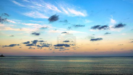 Photo for Scenic view of sea against sky during sunset with sea breeze - Royalty Free Image