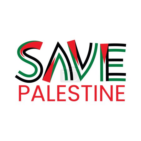 Ilustración de Guardar diseño de banner Palestina. Guardar Palestina vector ilustración Fondo. salvar Palestina bandera fondo de pantalla, volante, banner vector ilustración - Imagen libre de derechos