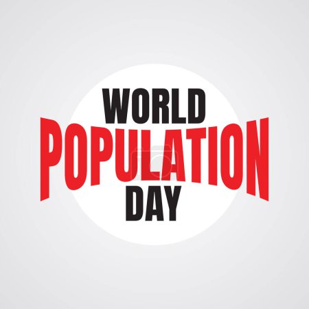 World Population Day typography vector template design. Population day poster, banner, greeting card. white background. 