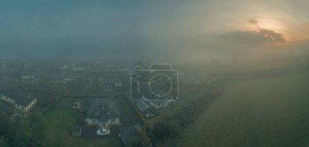Photo for The village of Donore in Ireland enveloped in a dense fog - Royalty Free Image