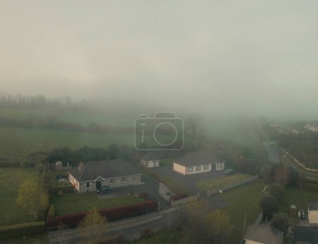 Photo for The village of Donore in Ireland enveloped in a dense fog - Royalty Free Image