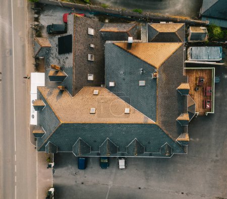 Foto de Una vista aérea del bar-restaurante en Irlanda - Imagen libre de derechos