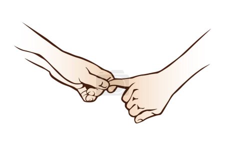 Illustration for Hands holding drawing, Hand Drawn Illustration - Royalty Free Image