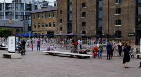 Photo for London - 06 03 2022: Narrow view of Granary Square - Royalty Free Image