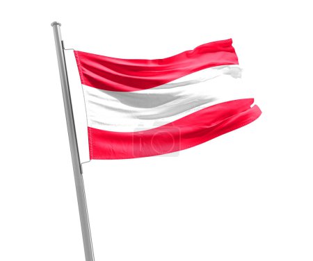 Téléchargez les photos : Autriche, brandissant le drapeau sur fond blanc - en image libre de droit