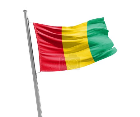 Téléchargez les photos : Drapeau de Guinée sur fond blanc - en image libre de droit