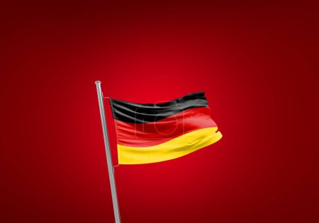 Téléchargez les photos : Drapeau Allemagne contre rouge - en image libre de droit
