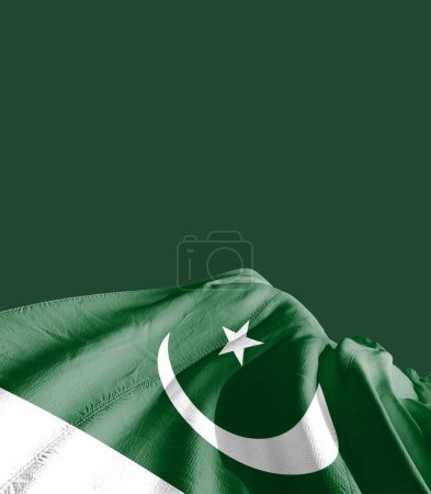 Téléchargez les photos : Drapeau du Pakistan contre vert - en image libre de droit