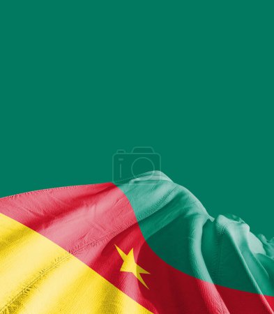 Photo for Cameroon flag against green - Royalty Free Image