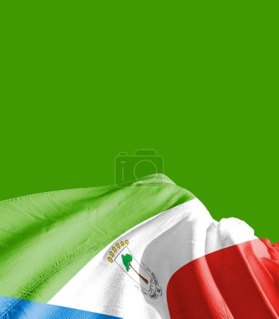 Foto de Bandera de Guinea Ecuatorial contra Verde - Imagen libre de derechos