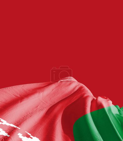 Foto de Bandera de Belarús contra rojo - Imagen libre de derechos