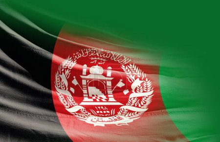 Photo for Afghanistan waving flag close up - Royalty Free Image