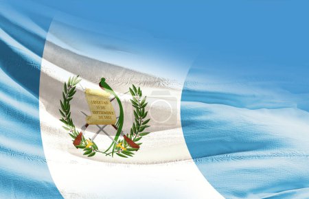Foto de Guatemala ondeando bandera de cerca - Imagen libre de derechos