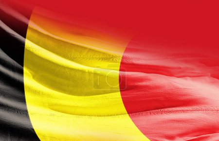 Photo for Belgium waving flag close up - Royalty Free Image