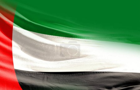 Photo for United Arab Emirates waving flag close up - Royalty Free Image