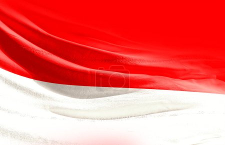 Téléchargez les photos : Indonésie agitant le drapeau de près - en image libre de droit