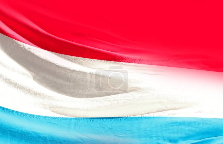 Foto de Luxemburgo ondeando bandera de cerca - Imagen libre de derechos