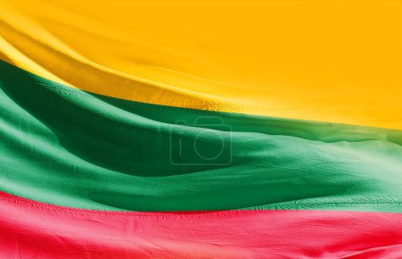 Foto de Lituania ondeando bandera de cerca - Imagen libre de derechos