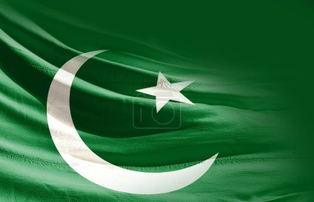 Téléchargez les photos : Pakistan agitant le drapeau de près - en image libre de droit