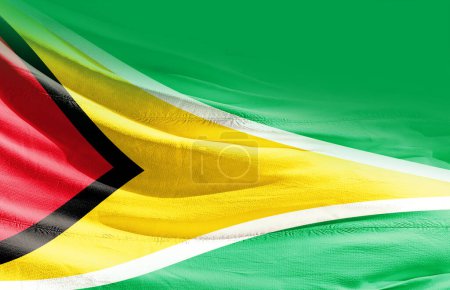 Téléchargez les photos : Guyane agitant le drapeau de près - en image libre de droit