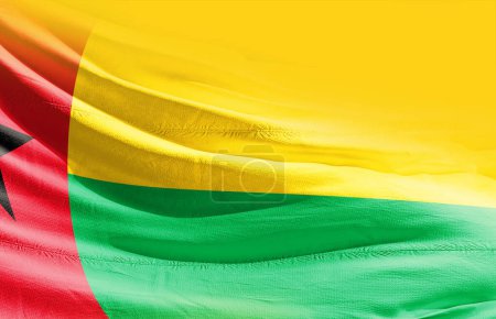 Photo for Guinea-Bissau waving flag close up - Royalty Free Image