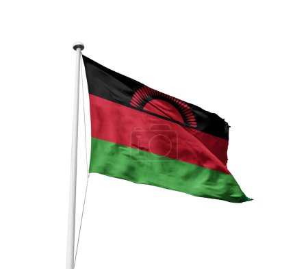 Photo for Malawi waving flag against white background - Royalty Free Image