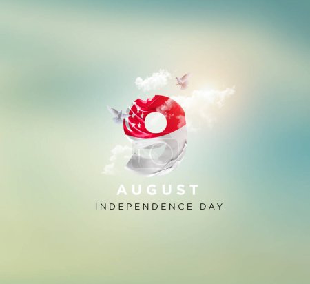 Photo for Date of Singapore independence day - Royalty Free Image