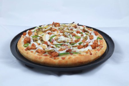 Téléchargez les photos : Un gros plan d'une délicieuse pizza - en image libre de droit