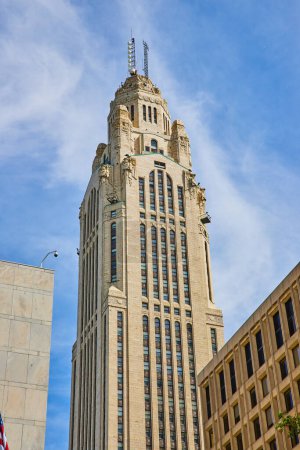 Photo for Image of LeVeque Tower in Columbus Ohio vertical shot - Royalty Free Image