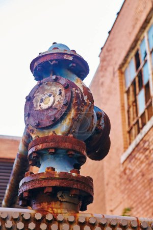 Vintage Rusting Fire Hydrant Outside Abandoned Riverside Hospital, Toledo - Urban Decay Theme