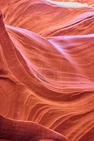 Photo for 2016, Antelope Canyon, Arizona, showcasing layered sandstone walls in warm hues, eroded by time into serene, natural artistry. - Royalty Free Image