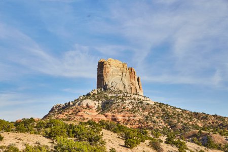 Photo for Majestic Sedona rock formation under vibrant blue sky, Arizona, 2016 - Royalty Free Image