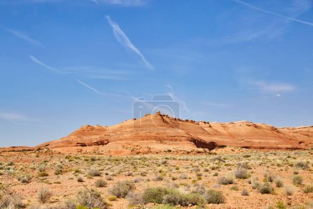 Photo for Sedonas Majestic Red Sandstone Formation in Vibrant Desert Landscape, Arizona 2016 - Royalty Free Image
