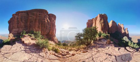 Photo for Breathtaking Panorama of Red Sandstone Cliffs in Arizona Desert, Sedona 2016 - A Testament to Timeless Natural Beauty and Adventure - Royalty Free Image