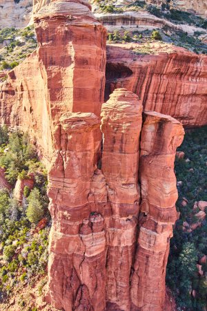 Photo for Aerial View of Sedonas Majestic Red Rock Formation in Arizona, 2016 - Royalty Free Image