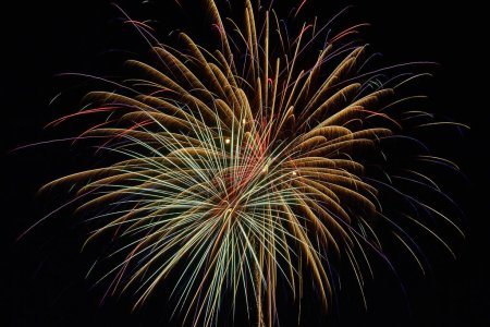 Vibrant Fireworks Display at 2017 Huntertown Heritage Days Carnival in Indiana