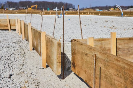 New home foundation rising in Fort Wayne, Indiana - an emblem of suburban development and infrastructure growth