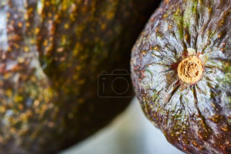 Macro view of ripe avocados, showcasing detailed textures of a gourmet superfood, shot in Fort Wayne, Indiana.