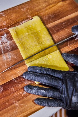 Crafting Homemade Pappardelle Pasta in a Fort Wayne Kitchen, Capturing the Art of Culinary Creation