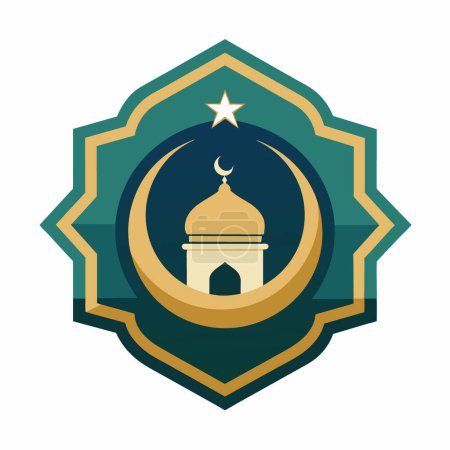 A collection of intricate vector designs inspired by Islamic art, featuring geometric patterns on minimalist white backgrounds, suitable for logos or badges