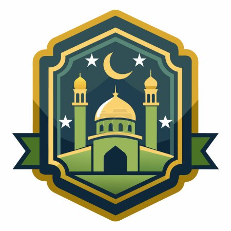 Eine Sammlung komplizierter Vektordesigns, inspiriert von islamischer Kunst, mit geometrischen Mustern auf minimalistischem weißem Hintergrund, geeignet für Logos oder Abzeichen