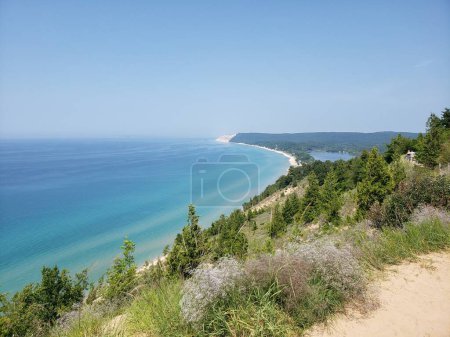 Photo for Empire Bluff Scenic Lookout, Empire Bluff Trail, Sleeping Bear Dunes National Lakeshore, Michigan - Royalty Free Image