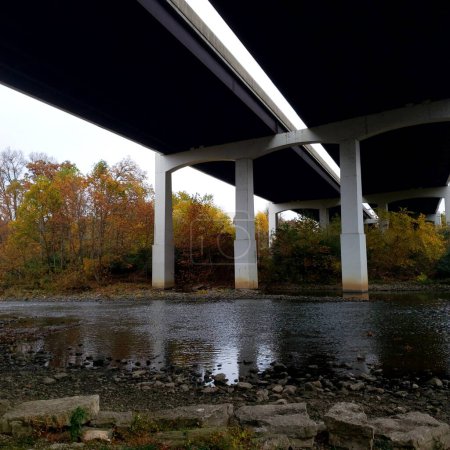 Photo for Under the Bridge Park  in Autumn, Dublin, Ohio - Royalty Free Image