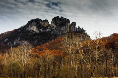 Foto de Vista de Seneca Rocks en Otoño, Virginia Occidental - Imagen libre de derechos